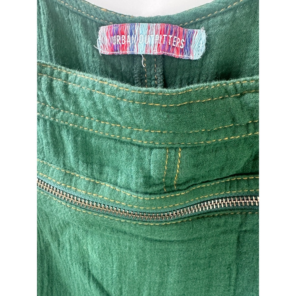 Urban Outfitters Tina Textured Gauze Jumpsuit Green Wide Leg One Piece Medium - Picture 6 of 16